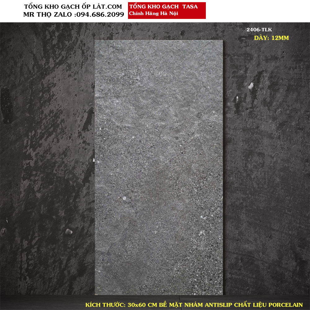 Gạch lát sân chống trơn chịu lực bề mặt antislip 2406 Loại A1